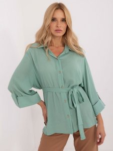 Koszula-LK-KS-509698.79-pistacjowy rozmiar - S/M