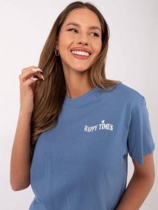 T-shirt-D12022AC02645G-ciemny niebieski rozmiar - XS
