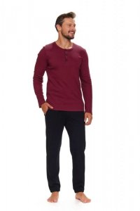 Piżama PMB 5238 sangria plus