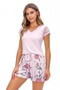 Donna Piżama damska Gabriela short różowa