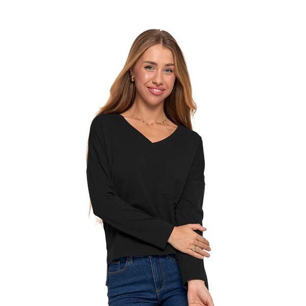 KLASYCZNA BLUZKA DAMSKA Z DŁUGIM RĘKAWEM BD1900-024-L