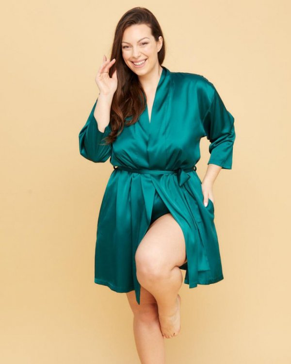 MONA SZLAFROK SATYNOWY PLUS SIZE
