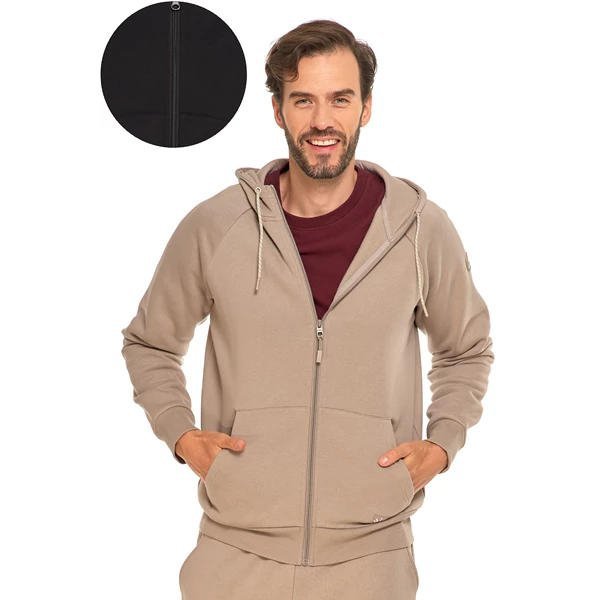 MĘSKA BLUZA NA ZAMEK Z KAPTUREM OBM5500-002