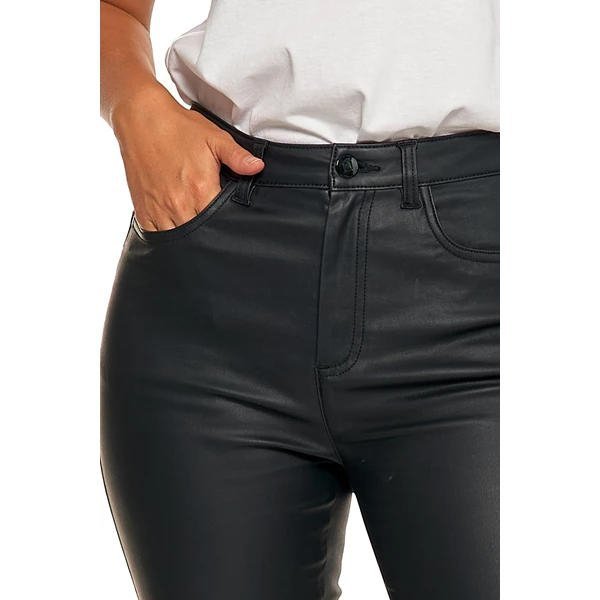 SPODNIE DAMSKIE SKINNY Z WYSOKIM STANEM Z EKO-SKÓRY OSD5000-005