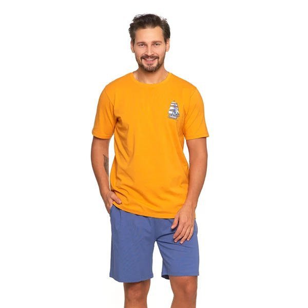 MĘSKA PIŻAMA KRÓTKA Z MOTYWEM MORSKIM PDM3100-002S/S 2025