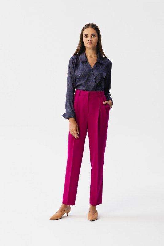 Stylove S357 Bluzka o fasonie kopertowym z nadrukiem - model 1