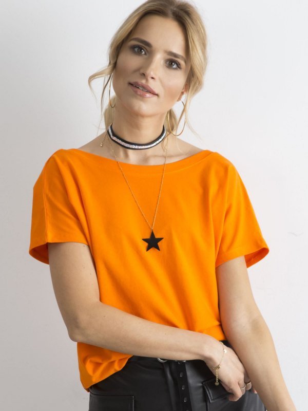 T-shirt-RV-TS-4662.26P-pomarańczowy rozmiar - M