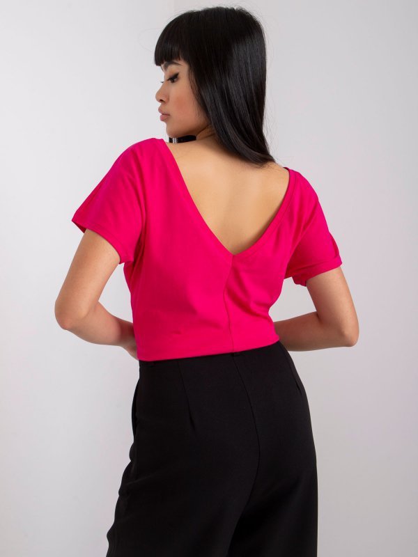 T-shirt-RV-TS-4662.03X-fuksjowy rozmiar - L