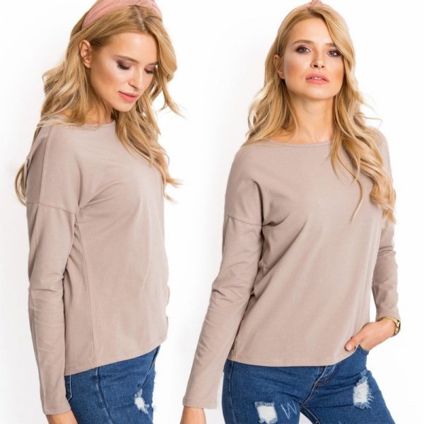 Bluzka-RV-BZ-5121.23P-ciemny bezowy rozmiar - M