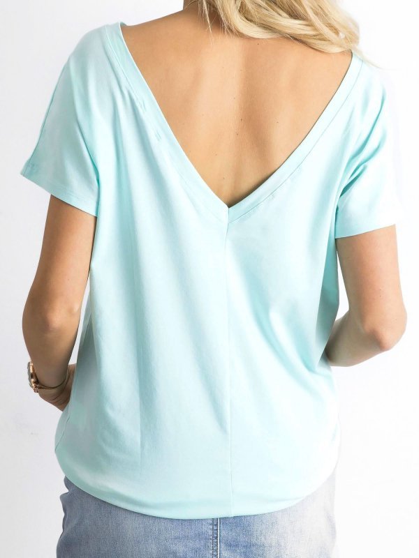 T-shirt-RV-TS-4662.27P-mietowy rozmiar - XL