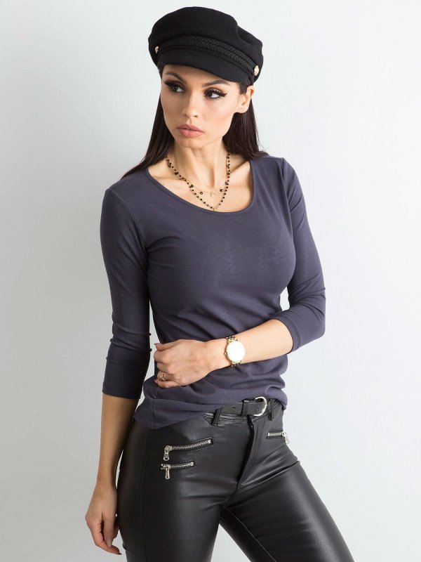 Bluzka-RV-BZ-4690.70-grafitowy rozmiar - XS