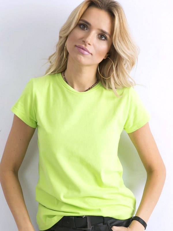 T-shirt-RV-TS-4623.84-fluo zielony rozmiar - M