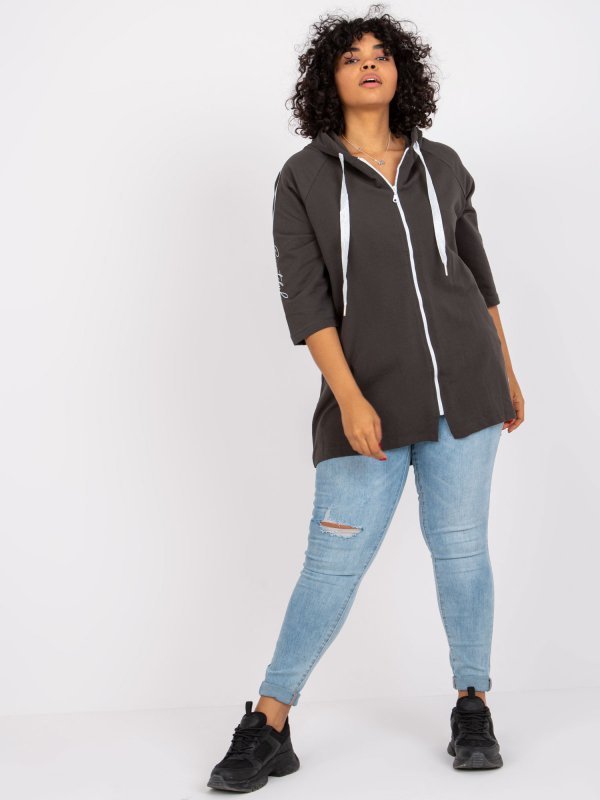 Bluza-RV-BL-6796.86-ciemny khaki rozmiar - ONE SIZE