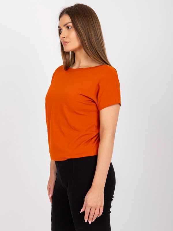 T-shirt-RV-TS-4662.39P-ciemny pomarańczowy rozmiar - L