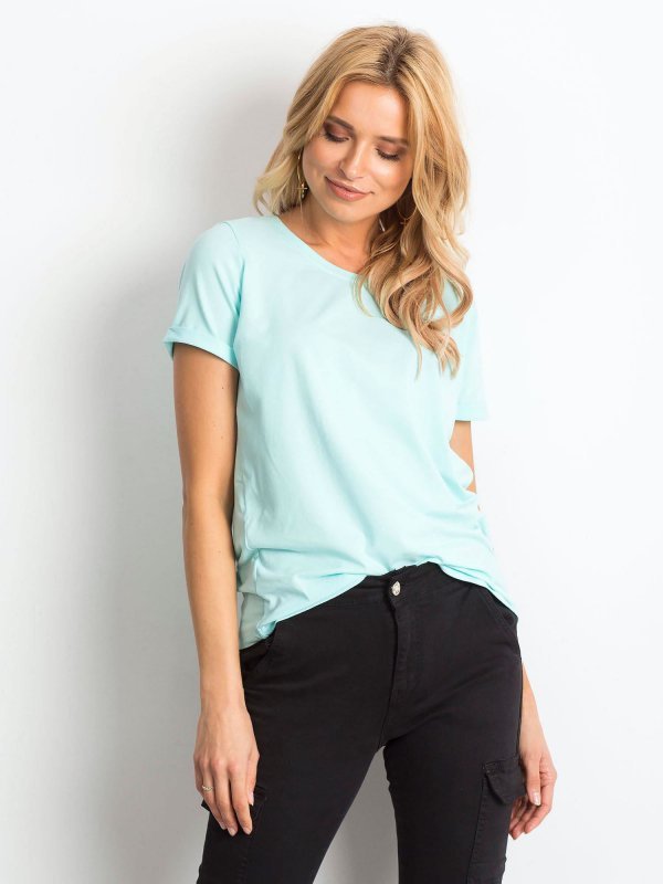 T-shirt-RV-TS-4838.56P-mietowy rozmiar - S