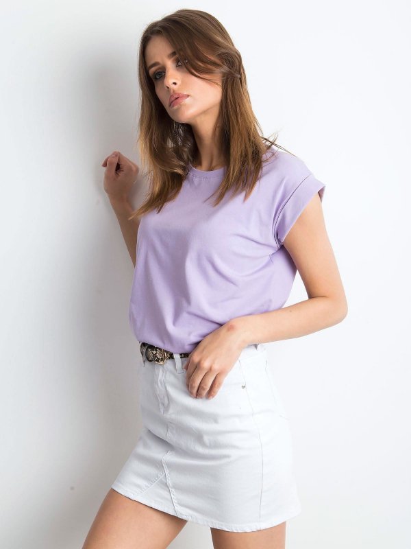 T-shirt-RV-TS-4833.89P-jasny fioletowy rozmiar - XS
