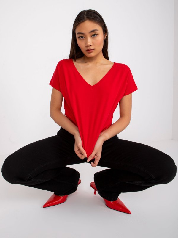 T-shirt-RV-TS-4832.14P-czerwony rozmiar - S