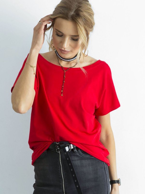 T-shirt-RV-TS-4662.38P-czerwony rozmiar - S