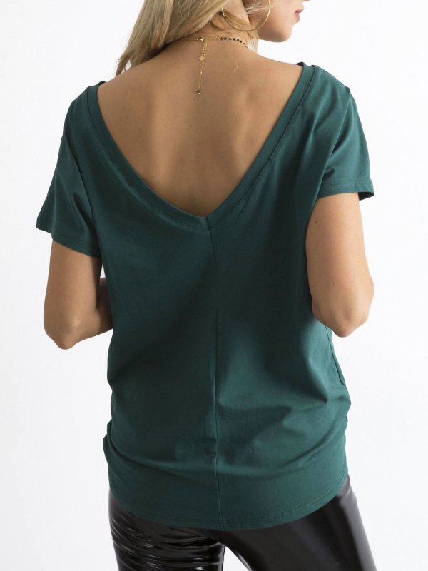 T-shirt-RV-TS-4662.38P-ciemny zielony rozmiar - XL