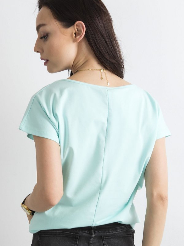 T-shirt-RV-BZ-4622.84-mietowy rozmiar - L