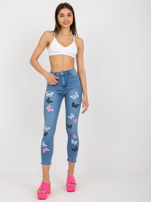 Spodnie jeans-NM-SP-D8015.31X-niebieski rozmiar - XL