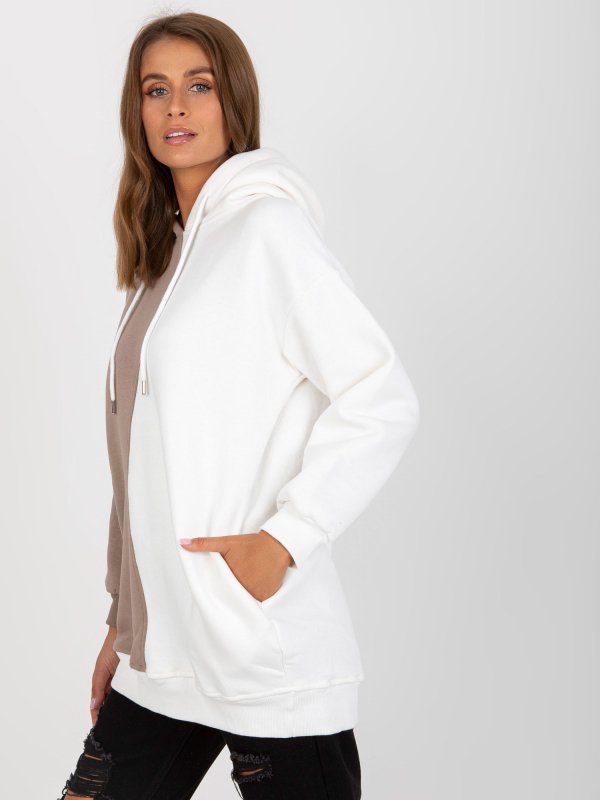 Bluza-RV-BL-8233.32X-biało-beżowy rozmiar - L/XL