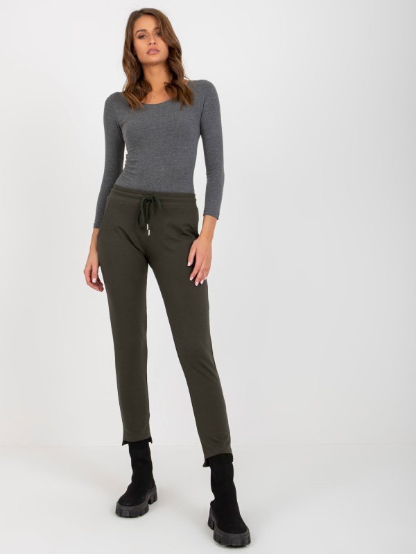 Spodnie dresowe-RV-DR-8380.25P-khaki rozmiar - S/M