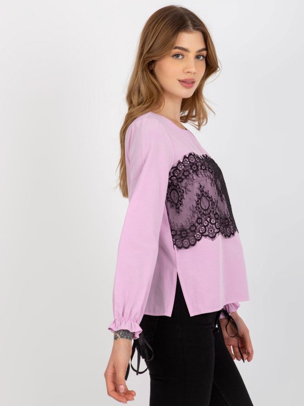 Bluzka-LK-BZ-506877.15X-jasny fioletowy rozmiar - 38