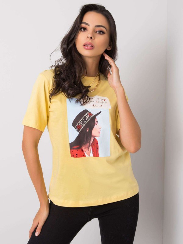 T-shirt-PM-TS-SS21TX64.32-żółty rozmiar - L