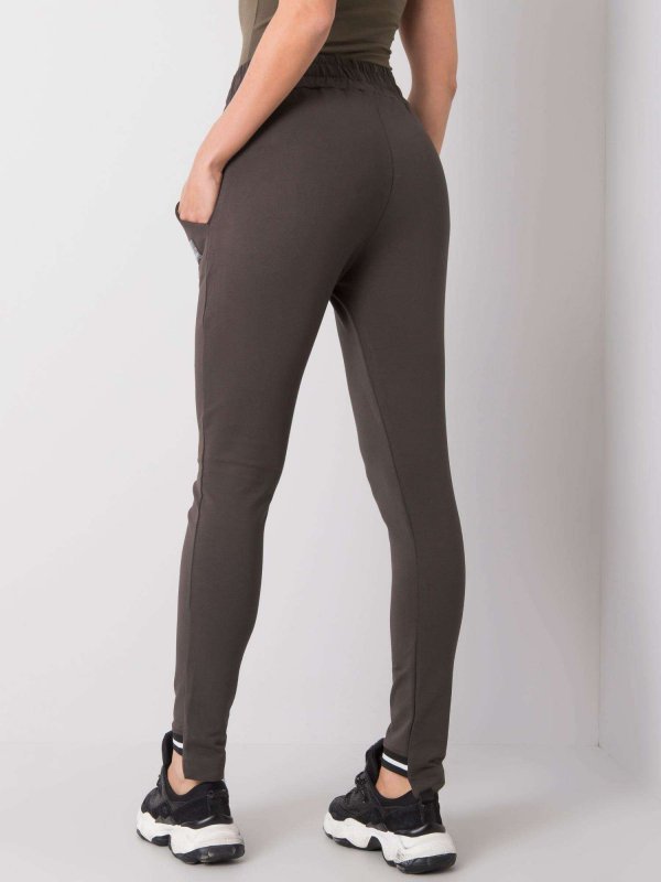 Spodnie dresowe-RV-DR-5773.18X-ciemny khaki rozmiar - S