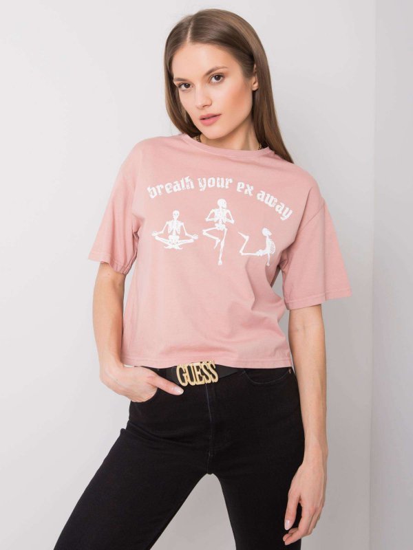 T-shirt-157-TS-0086.60P-jasny różowy rozmiar - S