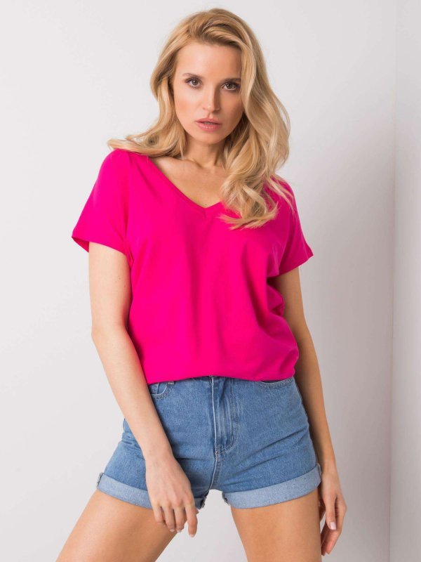 T-shirt-RV-TS-4832.40P-fuksjowy rozmiar - L