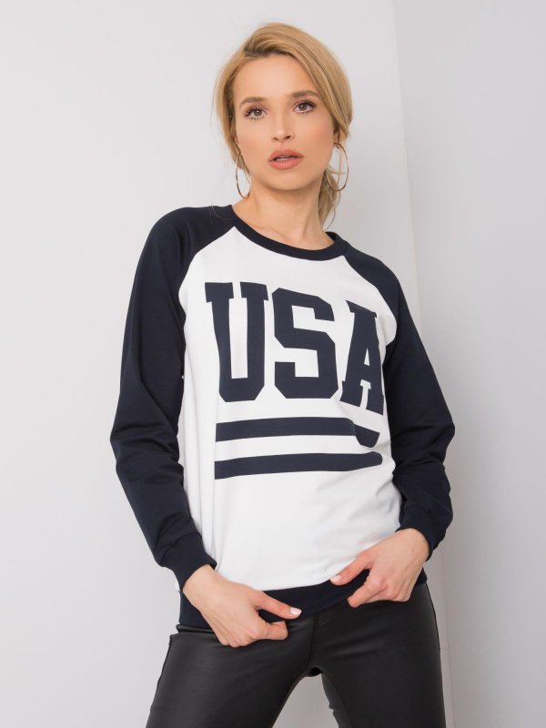 Bluza-DS-BL-1111.06P-biało-granatowy rozmiar - L