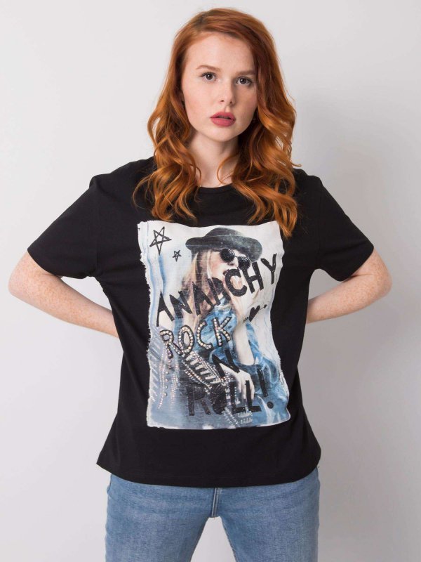 T-shirt-HB-TS-3052.67P-czarny rozmiar - L
