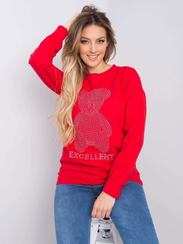 Bluzka-DHJ-BZ-12779.43P-czerwony rozmiar - ONE SIZE
