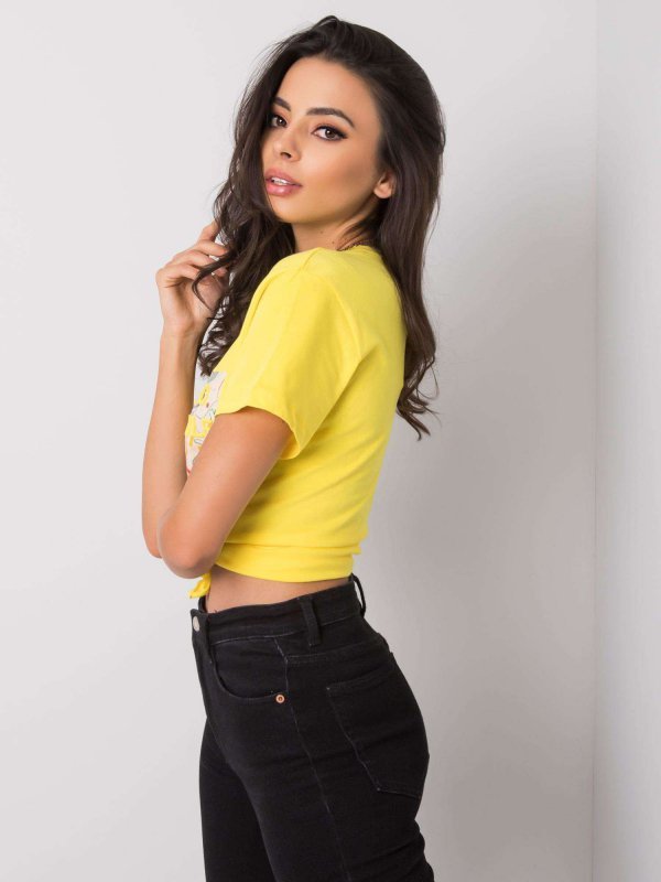 T-shirt-PM-TS-SS21TX58.12-żółty rozmiar - M