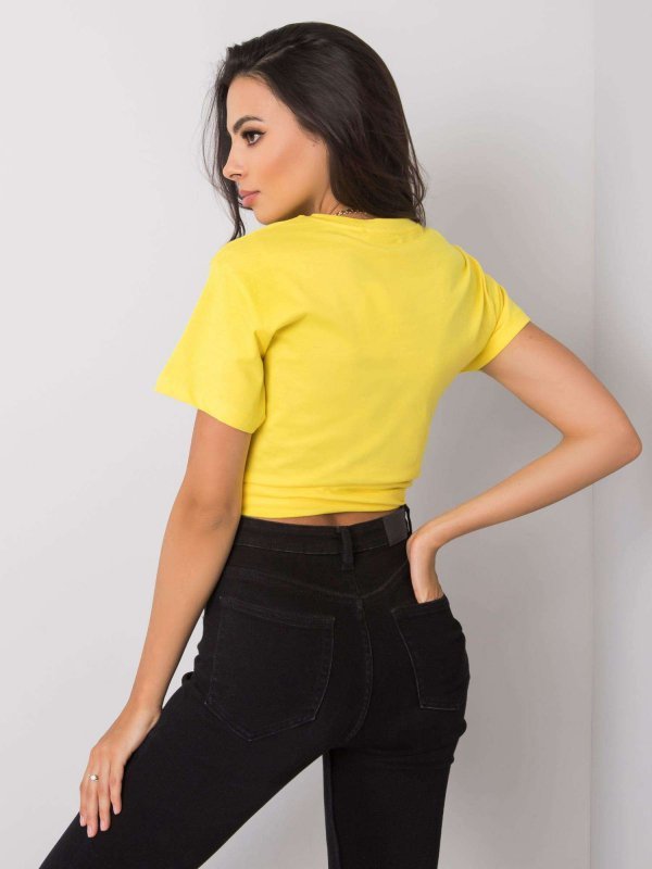 T-shirt-PM-TS-SS21TX58.12-żółty rozmiar - L