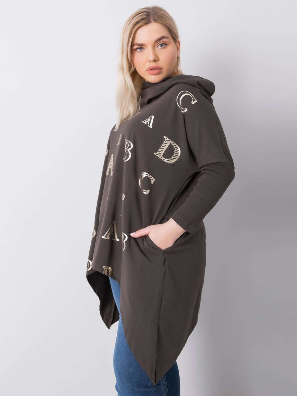 Bluzka-RV-BZ-6458.46P-ciemny khaki rozmiar - ONE SIZE