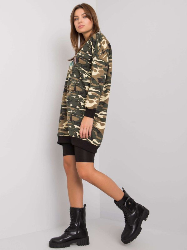 Tunika-FA-TU-7351.35P-ciemny khaki rozmiar - ONE SIZE