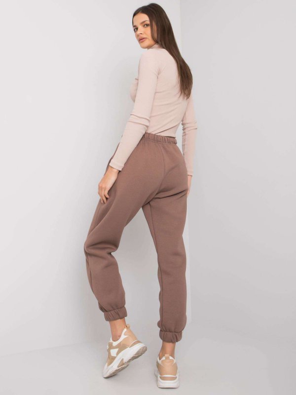 Spodnie dresowe-RV-DR-7205.74-brązowy rozmiar - L/XL