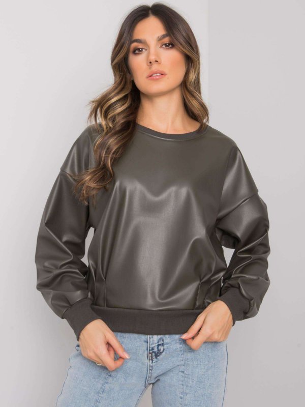 Bluza-RV-BL-7352.52-ciemny khaki rozmiar - S/M