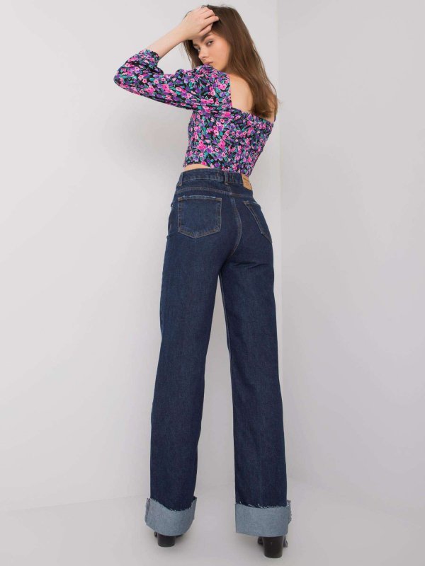 Spodnie jeans-MR-SP-1325.46P-ciemny niebieski rozmiar - 34