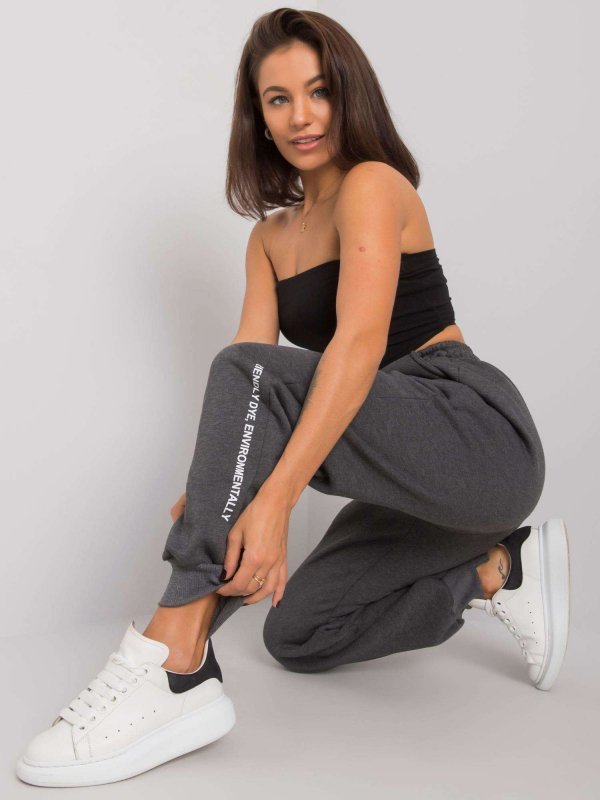 Spodnie dresowe-RV-DR-7237.81-ciemny szary rozmiar - L/XL