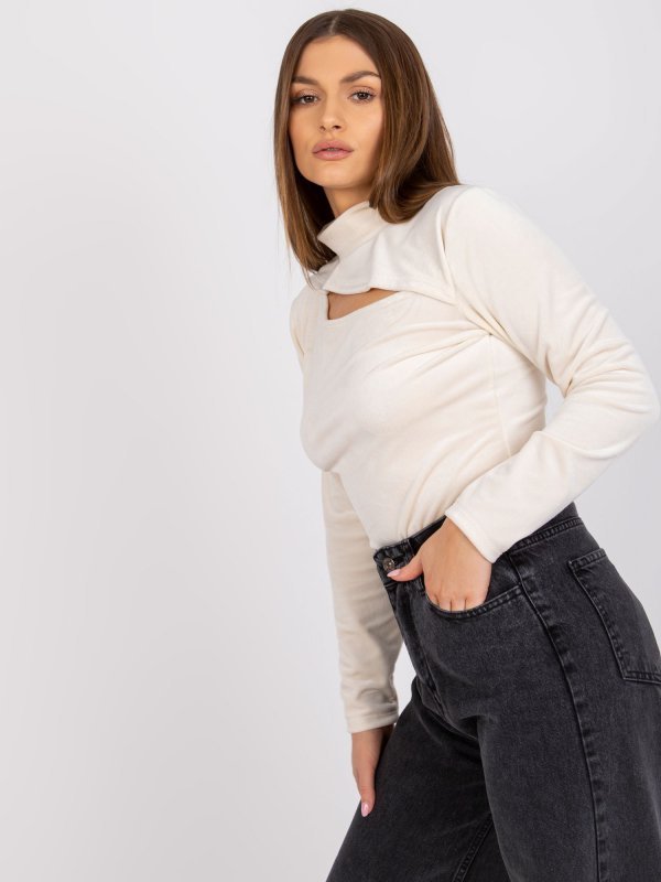 Bluzka-DHJ-BZ-6561.09P-jasny beżowy rozmiar - ONE SIZE