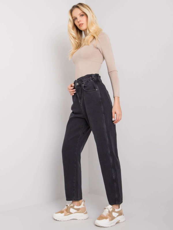Spodnie jeans-RO-SP-PNT-06.17P-czarny rozmiar - 34