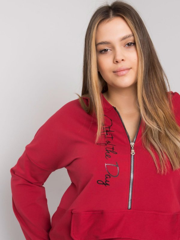Bluza-RV-BL-7179.27-bordowy rozmiar - ONE SIZE