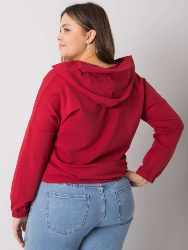 Bluza-RV-BL-7179.27-bordowy rozmiar - ONE SIZE