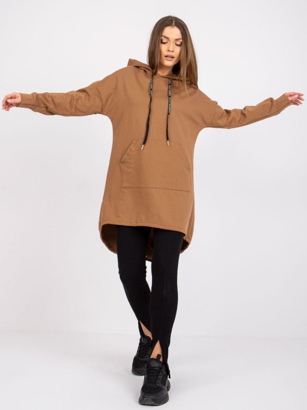 Bluza-DHJ-BL-20136.37-camelowy rozmiar - ONE SIZE