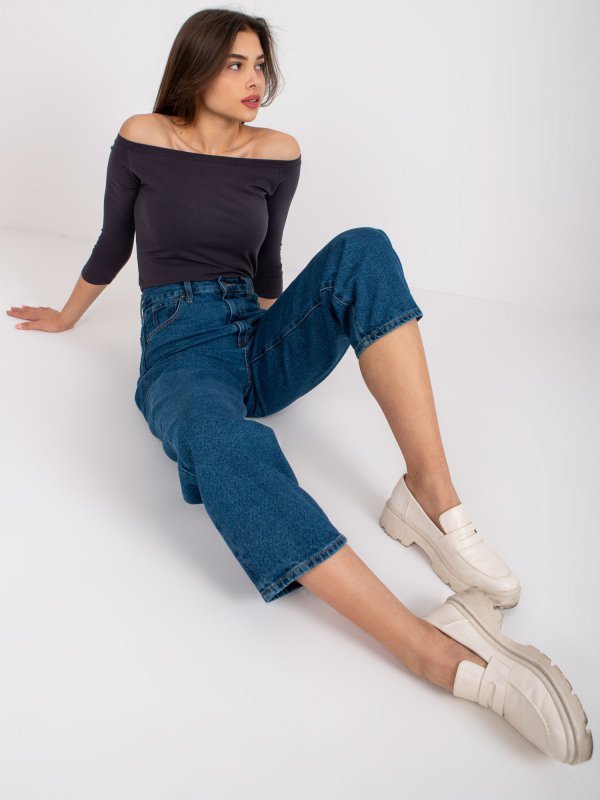 Spodnie jeans-RO-SP-2503.64-ciemny niebieski rozmiar - 34