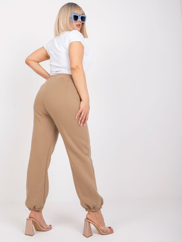 Spodnie dresowe-EM-DR-522.52P-ciemny bezowy rozmiar - L